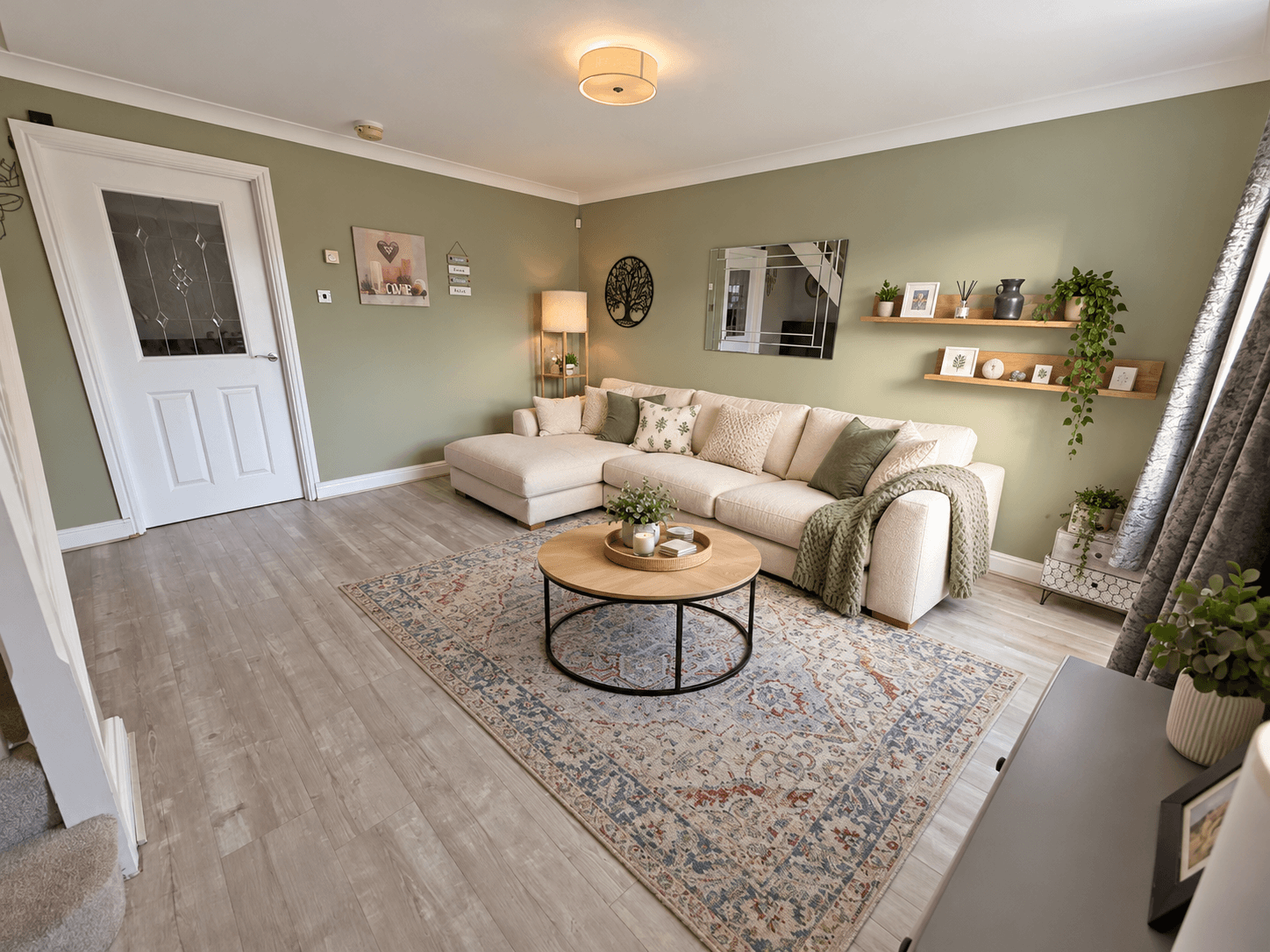 Spacious main living room at Royal Quays