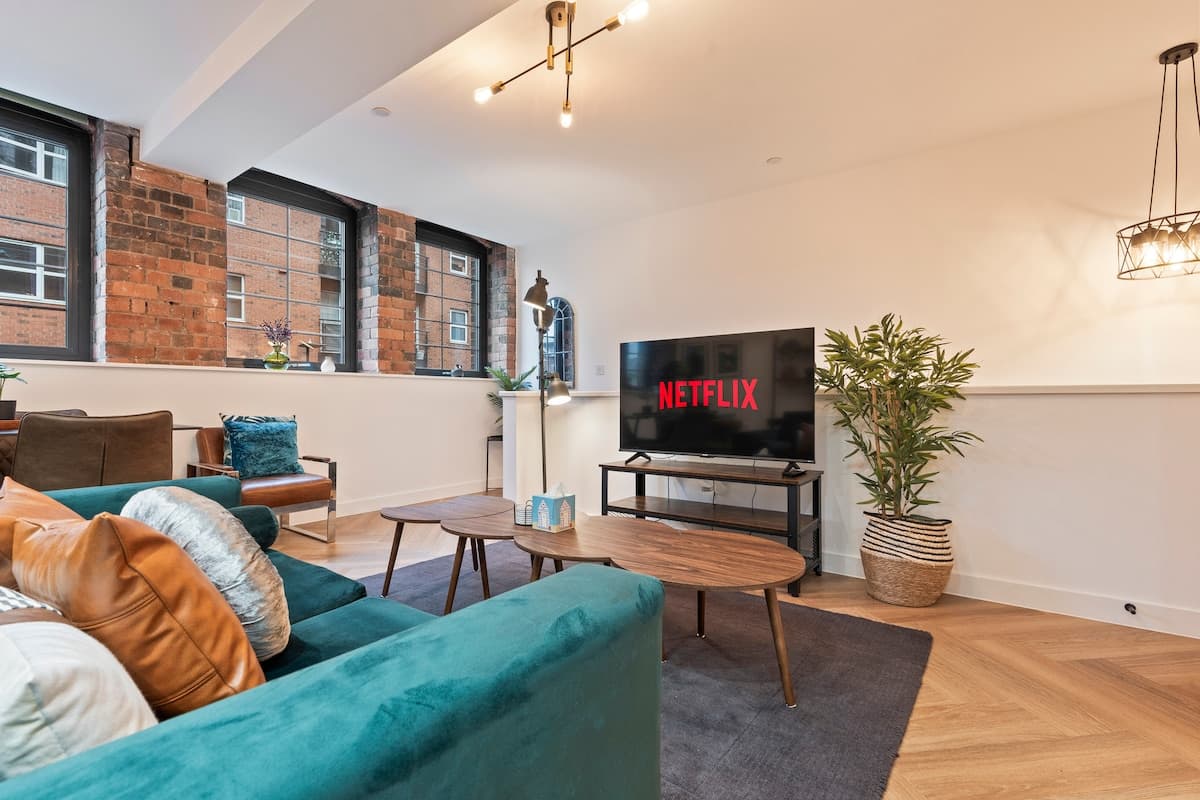 A bright, professionally styled StayKay living space
